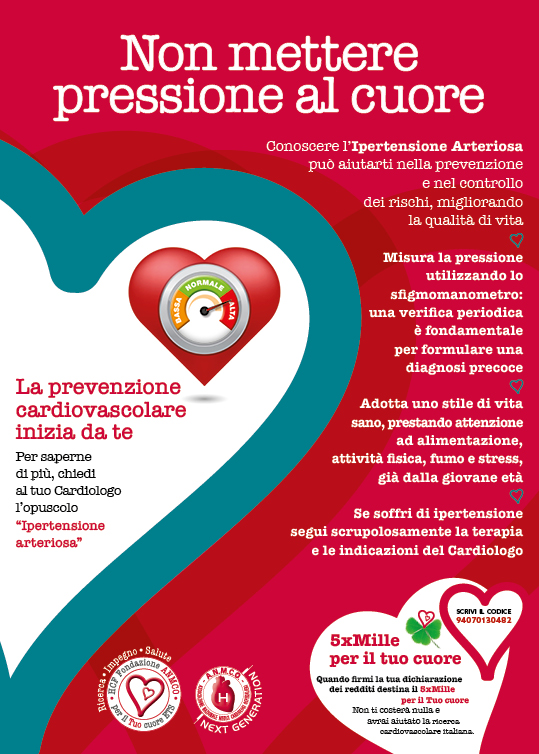 NON METTERE PRESSIONE AL CUORE